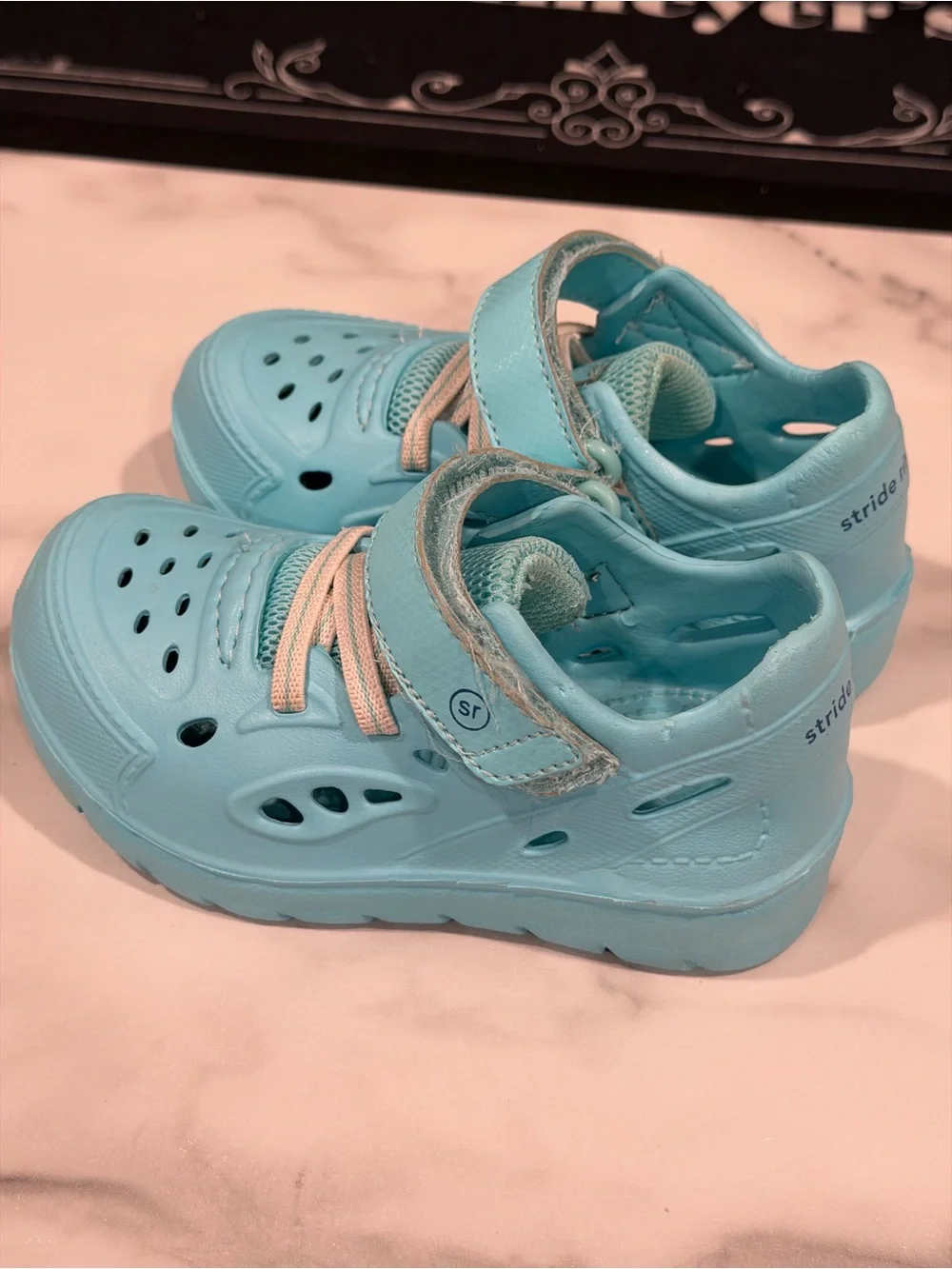 Stride Rite Kids' Aqua Slip-On Sandal Sneakers - Light Blue